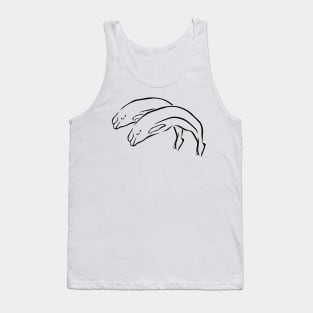 Beluga whale, Whale, Ocean, Sunset, Mammal, Sun Tank Top